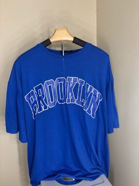 SHEIN Electric Blue Crewneck Tee